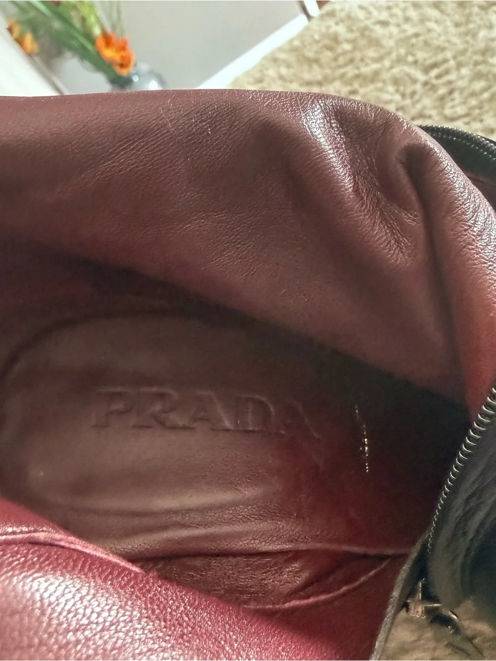 Prada Classic Black Leather Knee-High Women's Boots.